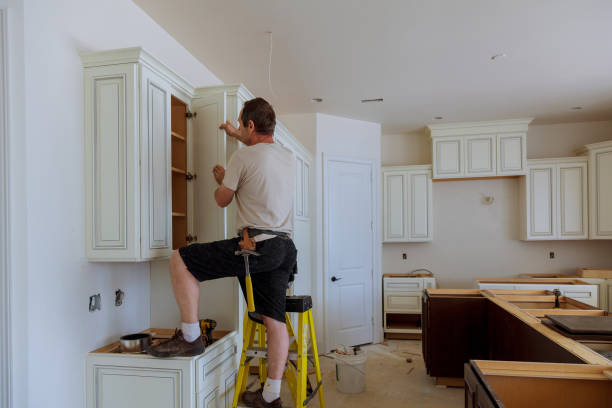 Kitchen island installation in Fairless Hills by JMT Kitchen Cabinet